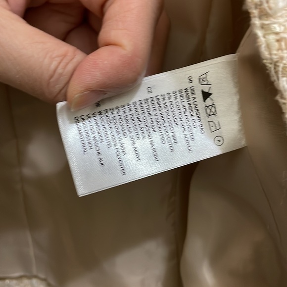 H&M Cream Gold woven blend blazer (sz 10) - Picture 8 of 11